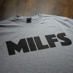 Milfs Empire Shirt BLACK ON GREY (inkl. Nackendruck)