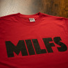 Milfs Empire Shirt BLACK ON RED (inkl. Nackendruck)